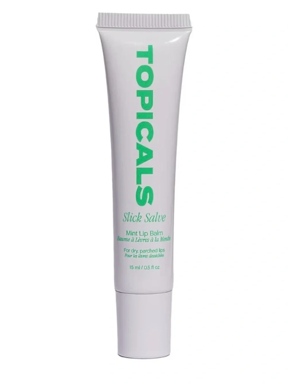 Topicals Slick Salve Mint Lip Balm — Hydrating Mint Care (White & Green)